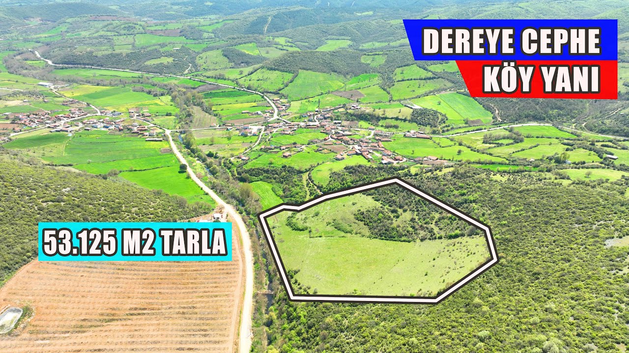1872- Resmi Yola Cephe Dereye Cephe 53.125 m2 Tarla