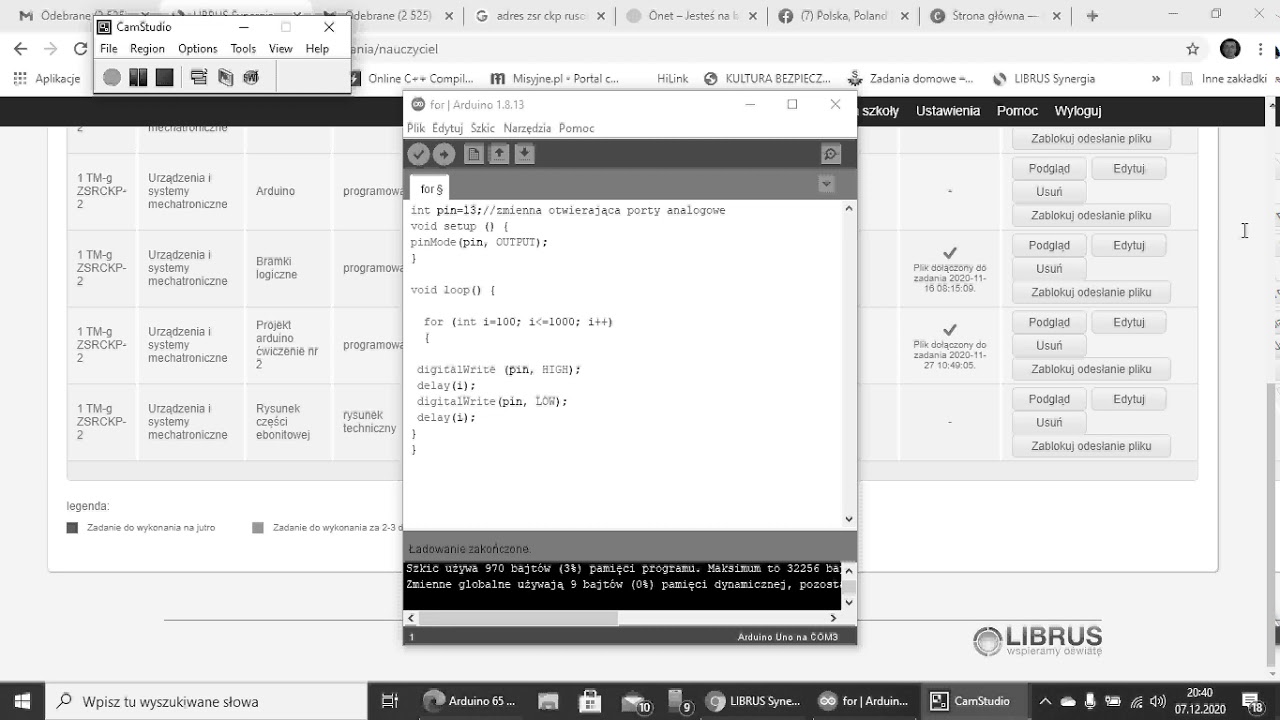 Modulacja sygnału PWM platforma arduino.