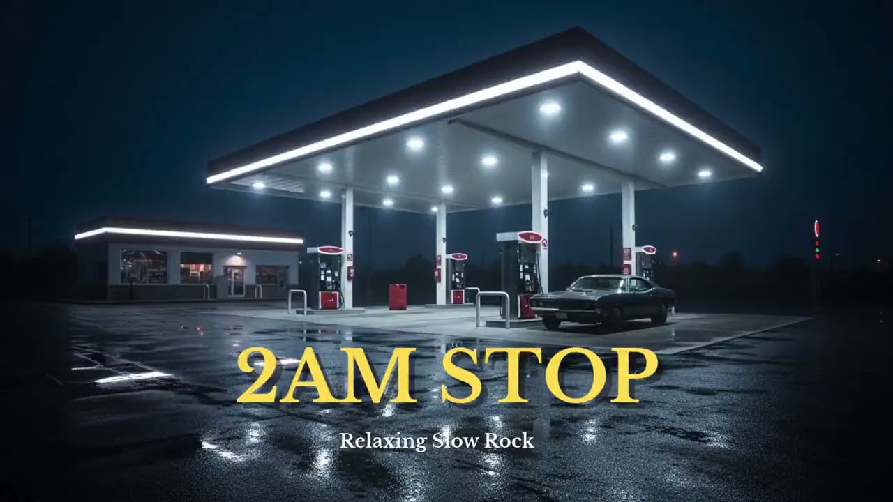 Late Night Gas Station ⛽ Emotional Slow Rock for 2AM Road Stops