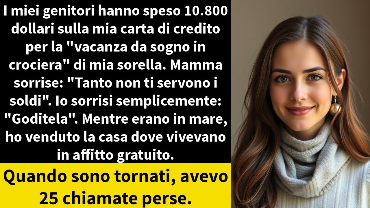 I miei genitori hanno speso 10.800 dollari sulla mia carta di credito per la 
