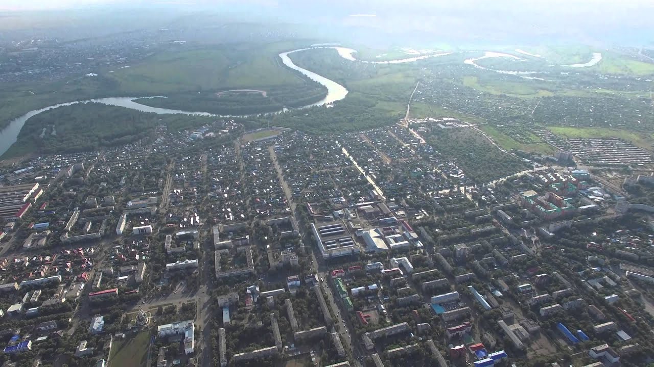 Уральск. Подъём над городом на высоту 800 метров.