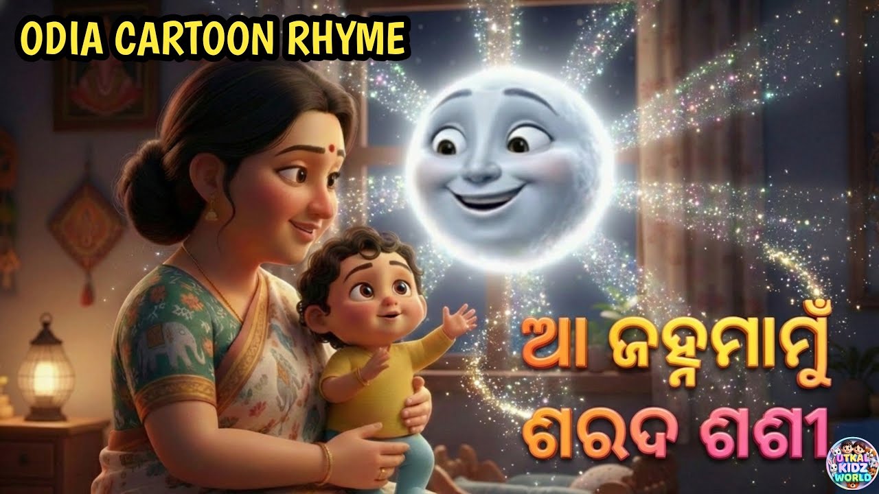 ଆ ଜହ୍ନମାମୁଁ ଶରଦଶଶୀ l Aa Janhamamu Sarada Shashi | Odia 3D Cartoon Kids Song | Utkal Kidz World 