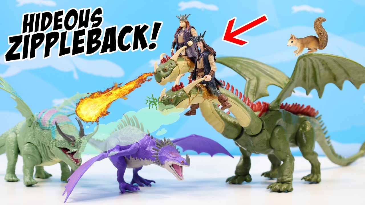 How to Train Your Dragon Hideous Zippleback and Ruffnut & Tuffnut  Exclusive Figures Review