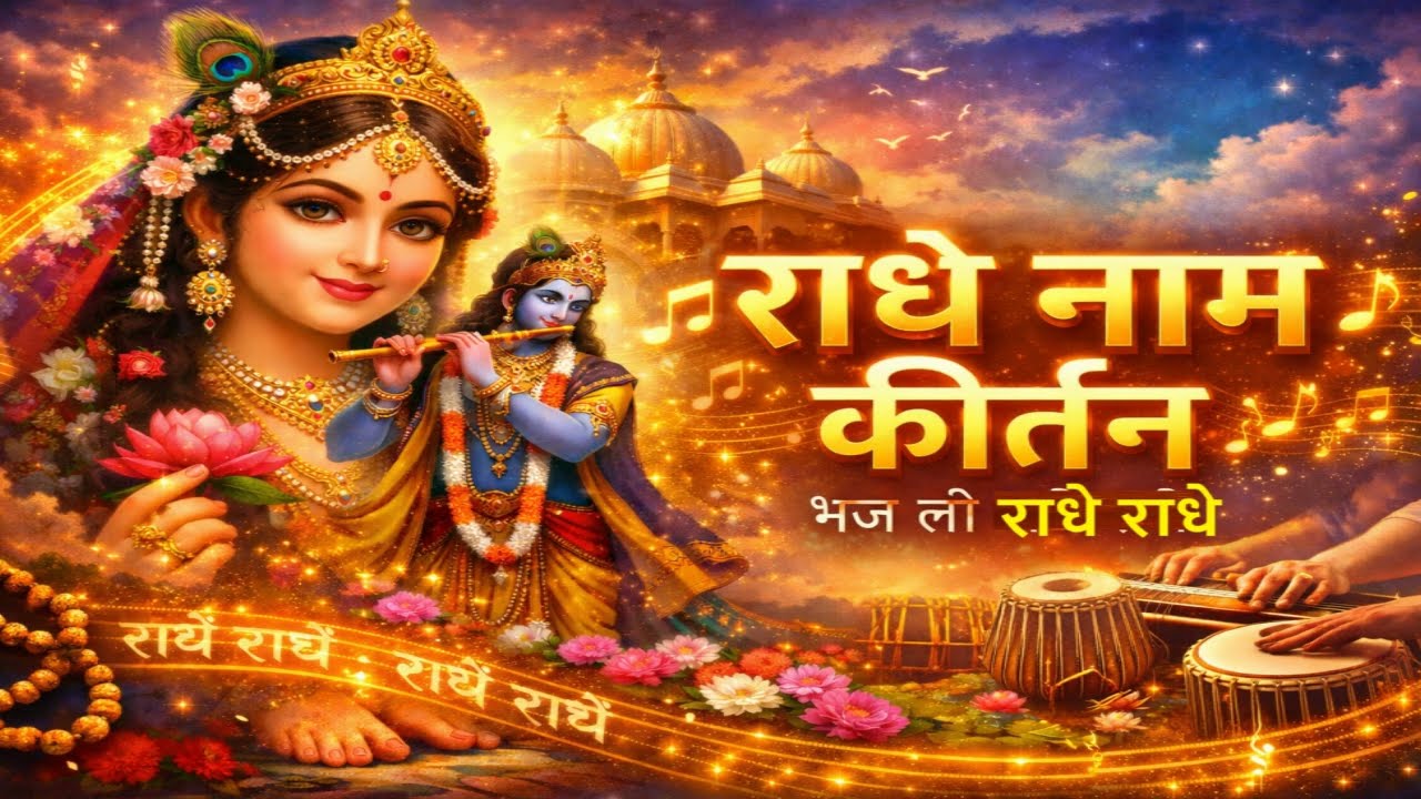 राधे नाम संकीर्तन | Radha Naam Sankirtan | Bhajan Kirtan | Divine Musical Chant for Peace & Bhakti