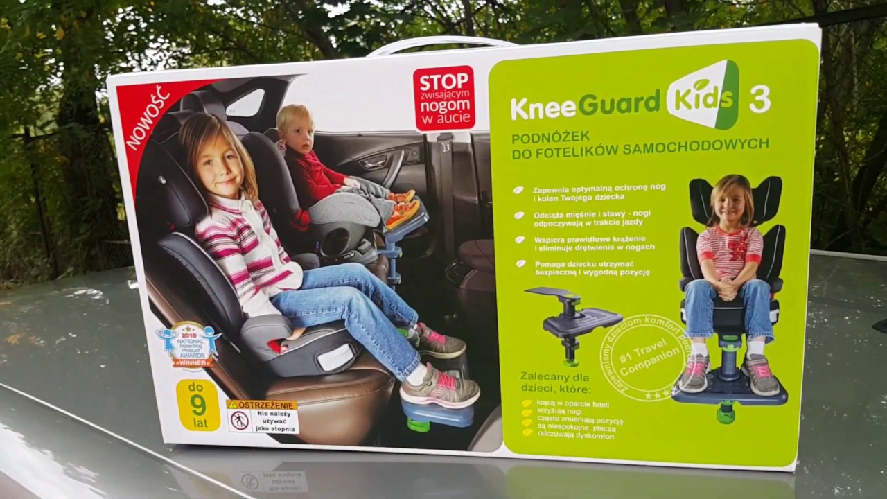 KneeGuardKids recenzja test - podnóżek do fotelików samochodowych