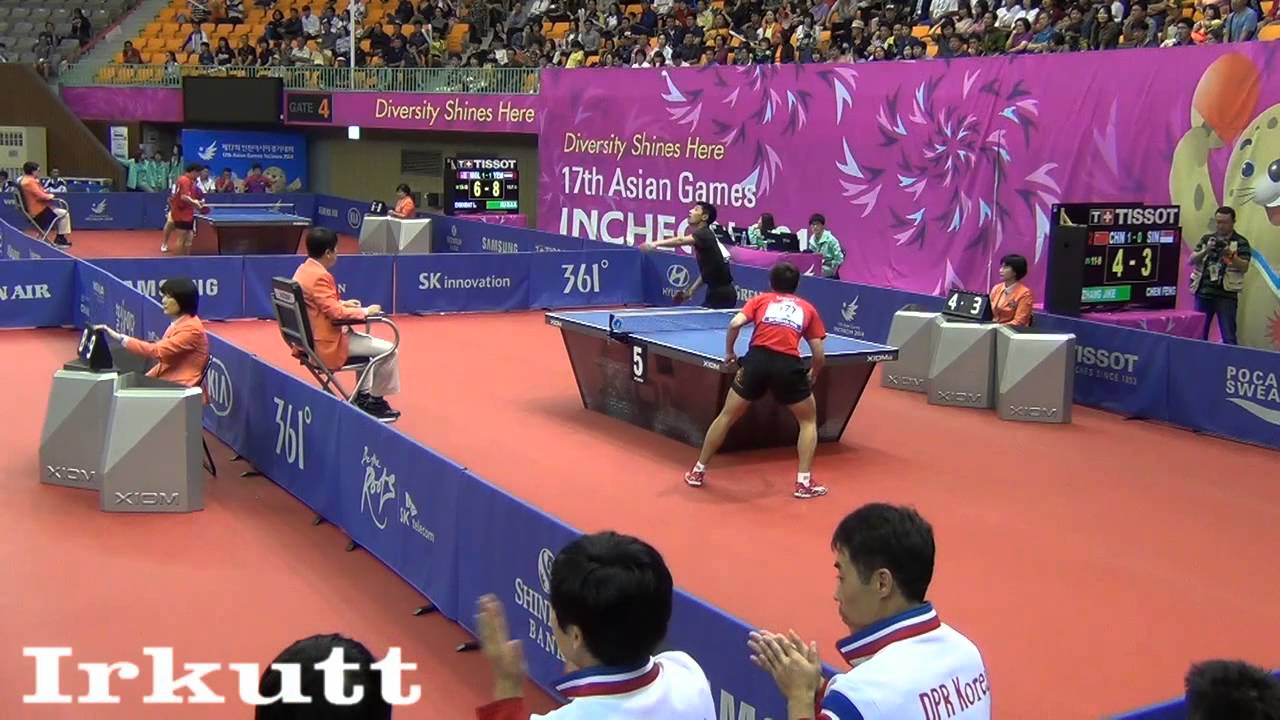 Zhang Jike - Chen Feng. 2014 Asian Games, Incheon.