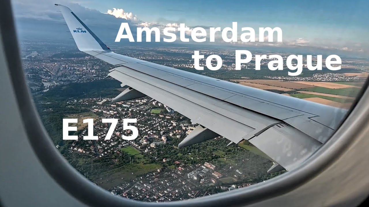 KLM Cityhopper Embraer E175 | Early Morning Flight | Amsterdam (AMS/EHAM) &ndash; Prague (PRG/LKPR)