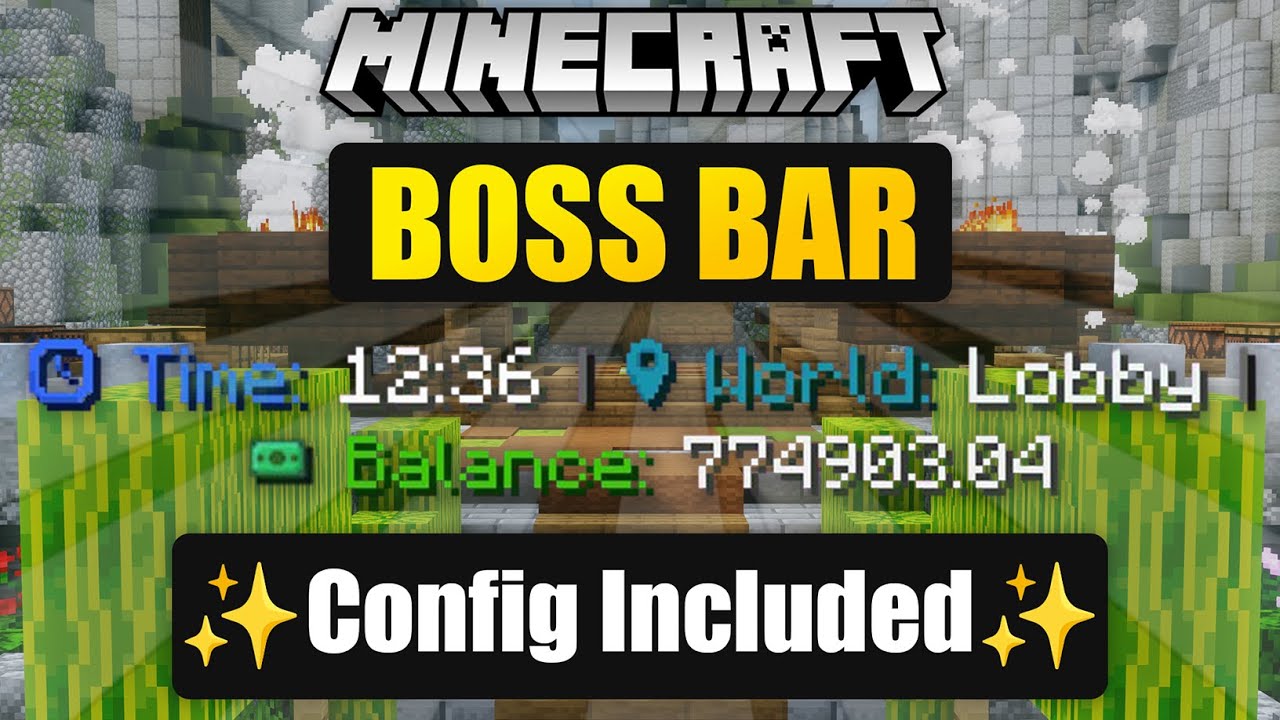Display STATS on your BOSS BAR in Minecraft