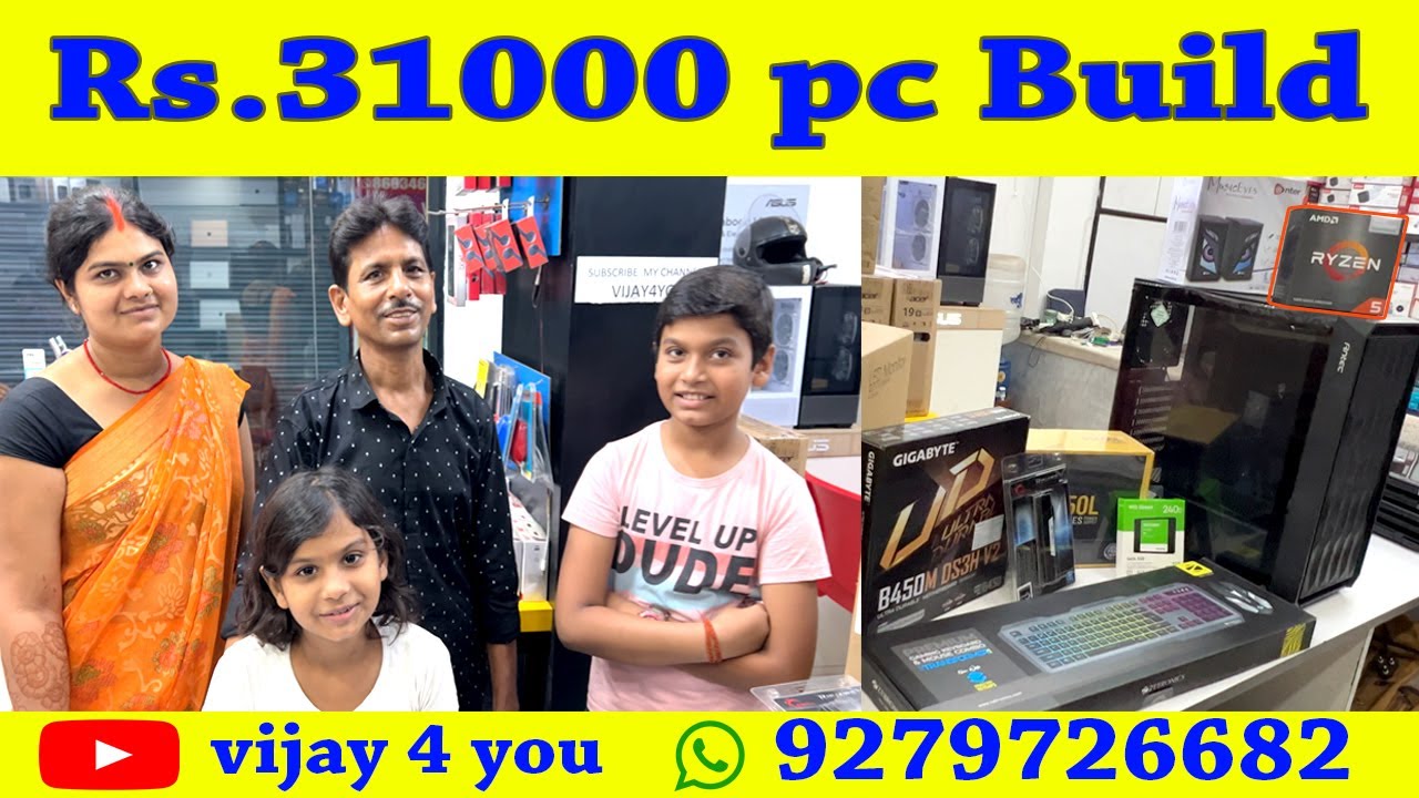 Gaming pc build , 31000 complete pc build gaming + editing | vijay 4 you | dhanbad used laptop shop