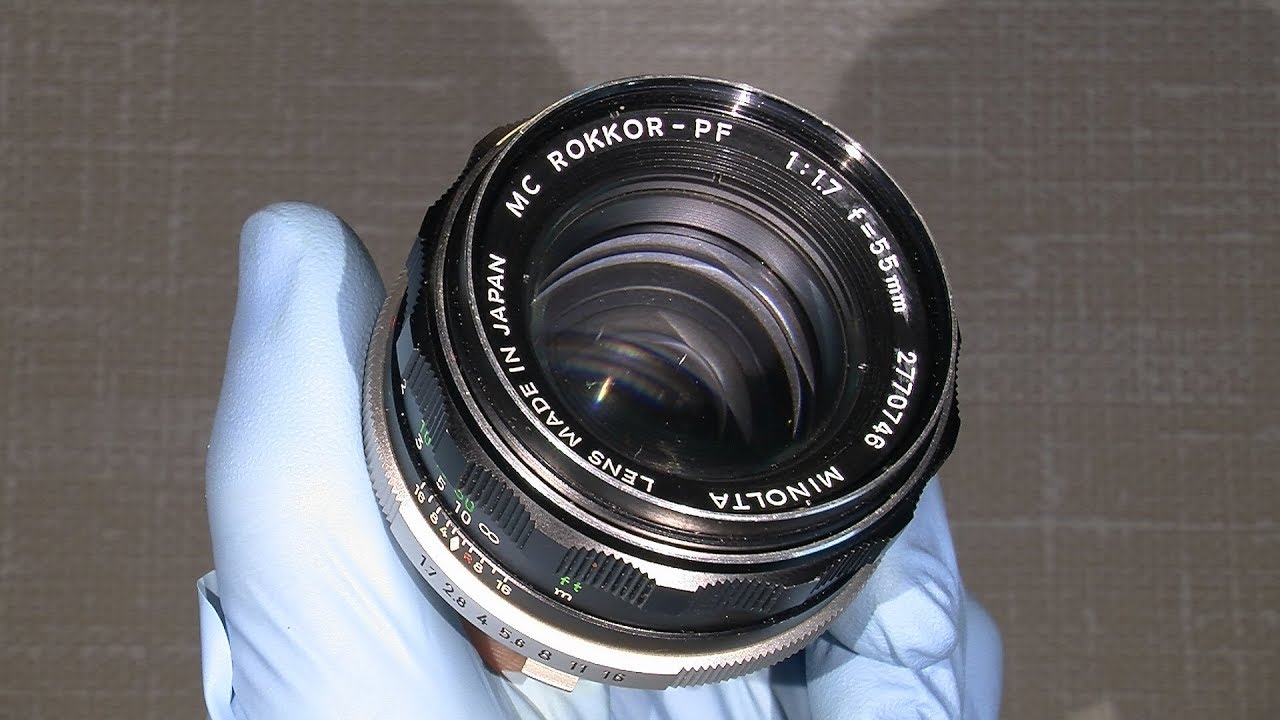 How to clean lens elements in Minolta MC ROKKOR-PF 1:1.7 f=55mm (MCII version)