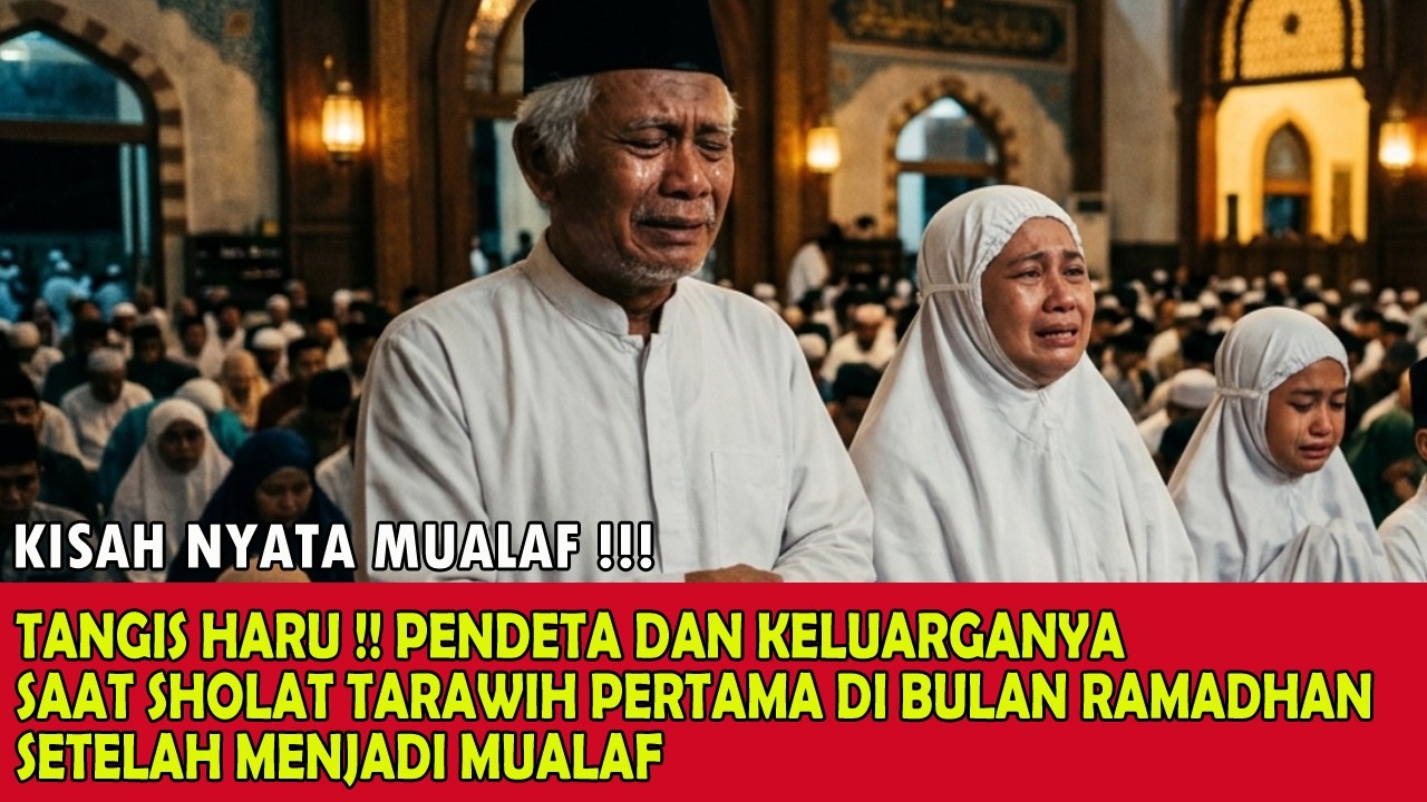 MANTAN PENDETA & KELUARGANYA MENANGIS SAAT TARWIH PERTAMA DI BULAN RAMADHAN SETELAH MUALAF!