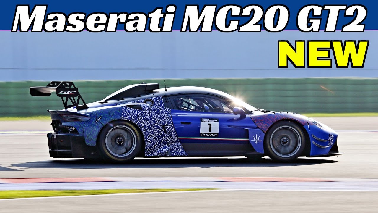 New Maserati MC20 GT2 Race Car Testing at Monza & Misano Circuits - 620 Hp V6 Twin-Turbo Engine