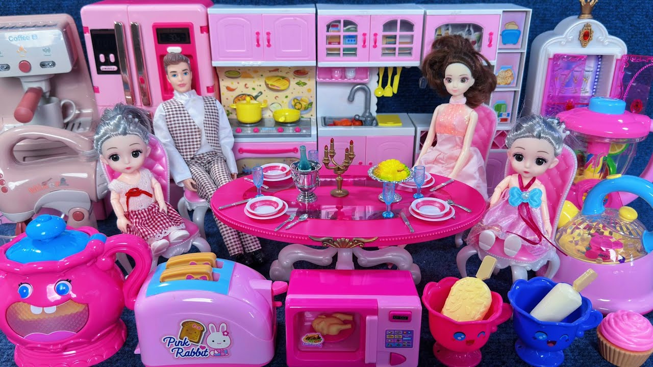 13 Minutes Satisfying with Unboxing Cute Princess Kitchen Appliance Playset ASMR | Review Toys