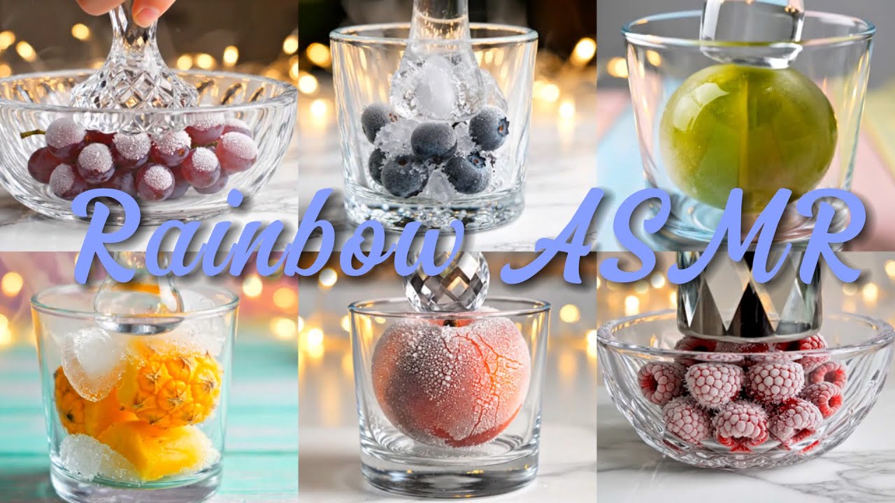 Rainbow Frozen Fruit Crushes 💥 #asmr #frozenfruit #fruitcompilation #oddlysatisfying