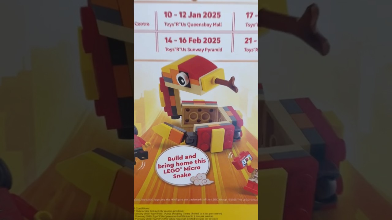 LEGO Micro Snake | Build and take home| Toys R&rsquo; Us x Lego. #toysrus #lego #legomy #funwithjun