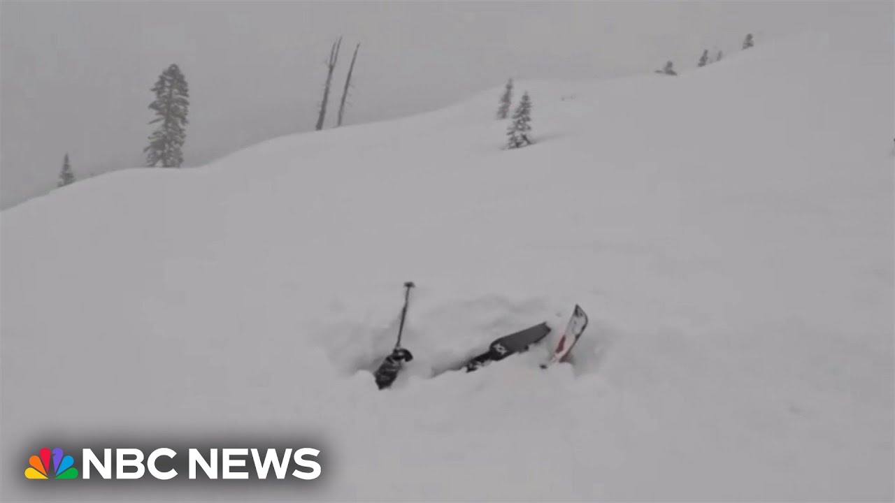 Skiers rescue man trapped in snow