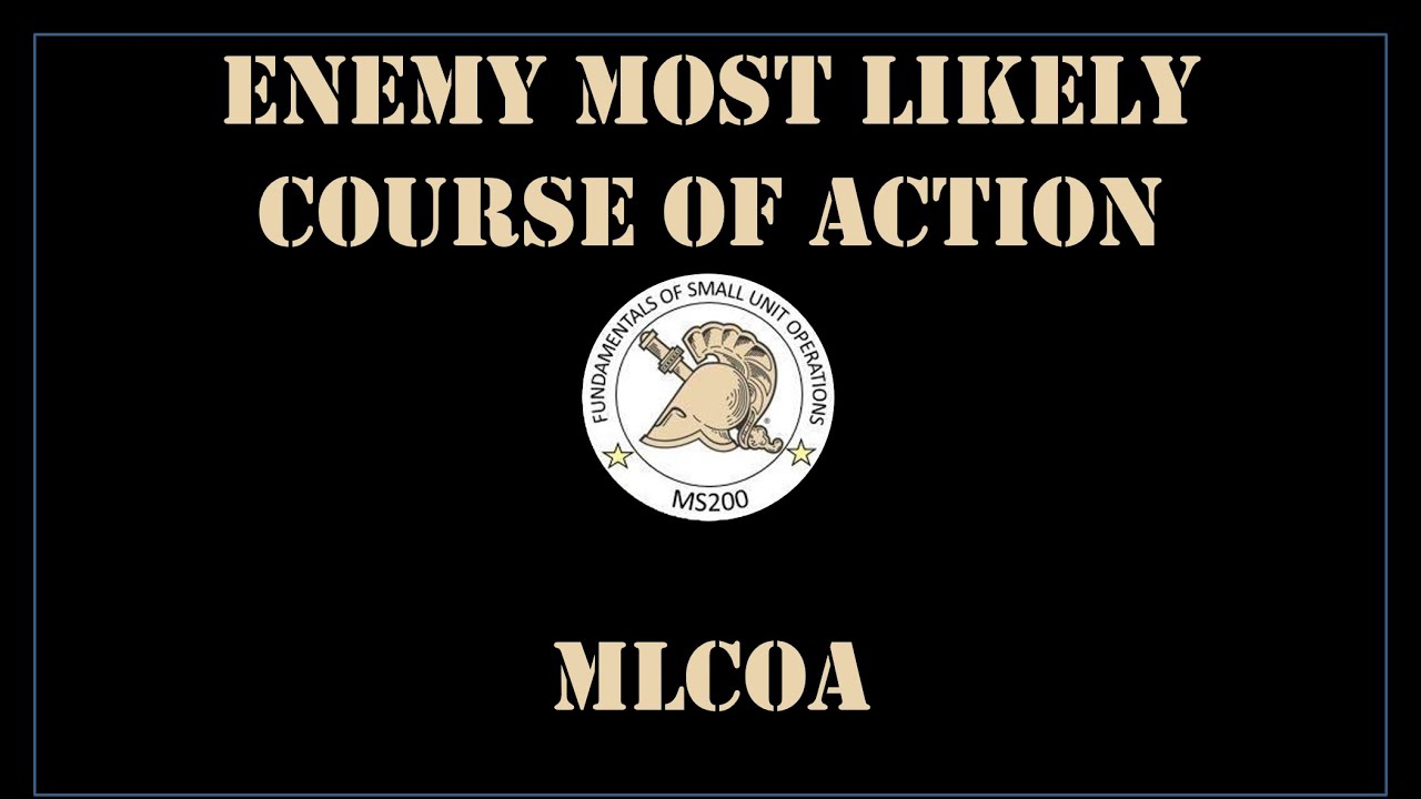 Enemy Most Likely Course of Action (MLCOA)