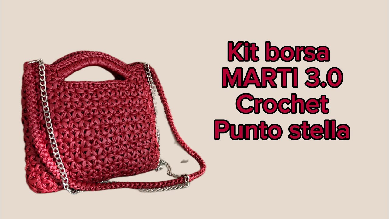 Kit borsa MARTI 3.0. Crochet punto croce. SCHERMO INTERO