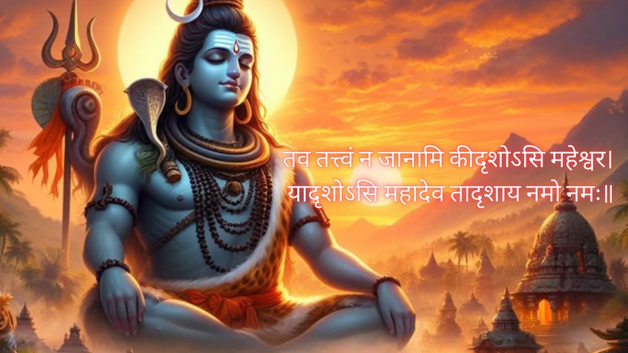 🕉️ Calm Mantra Chanting  तव तत्त्वं न जानामि कीदृशोऽसि महेश्वर। यादृशोऽसि महादेव तादृशाय नमो नमः॥