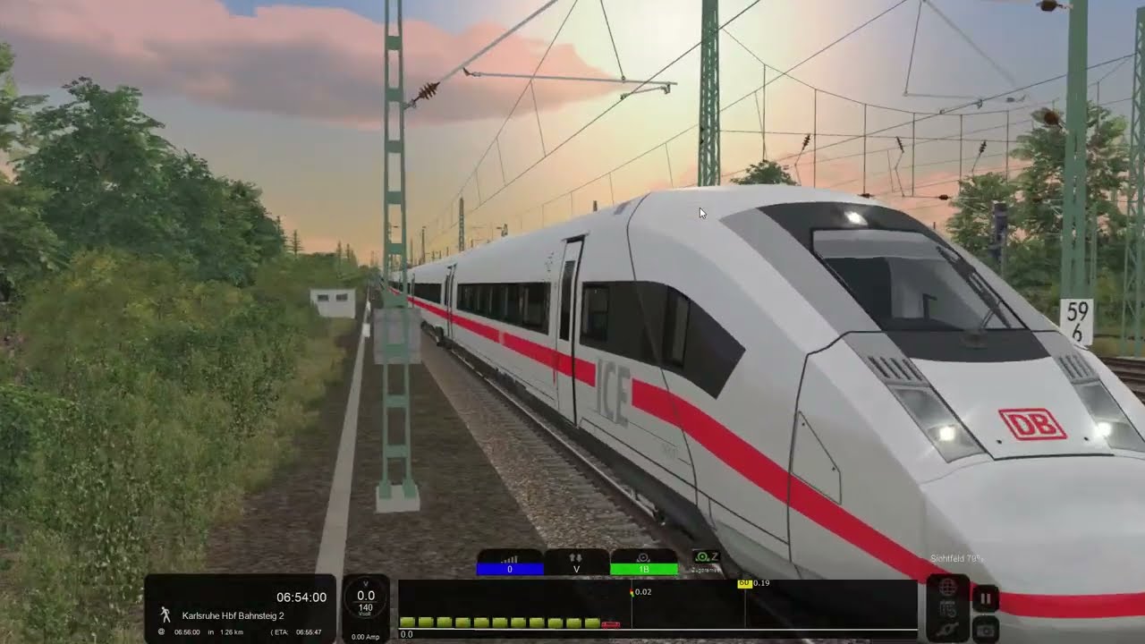 Train Simulator classic ICE 4 BR 412 Karlsruhe - Offenburg via Baden Baden