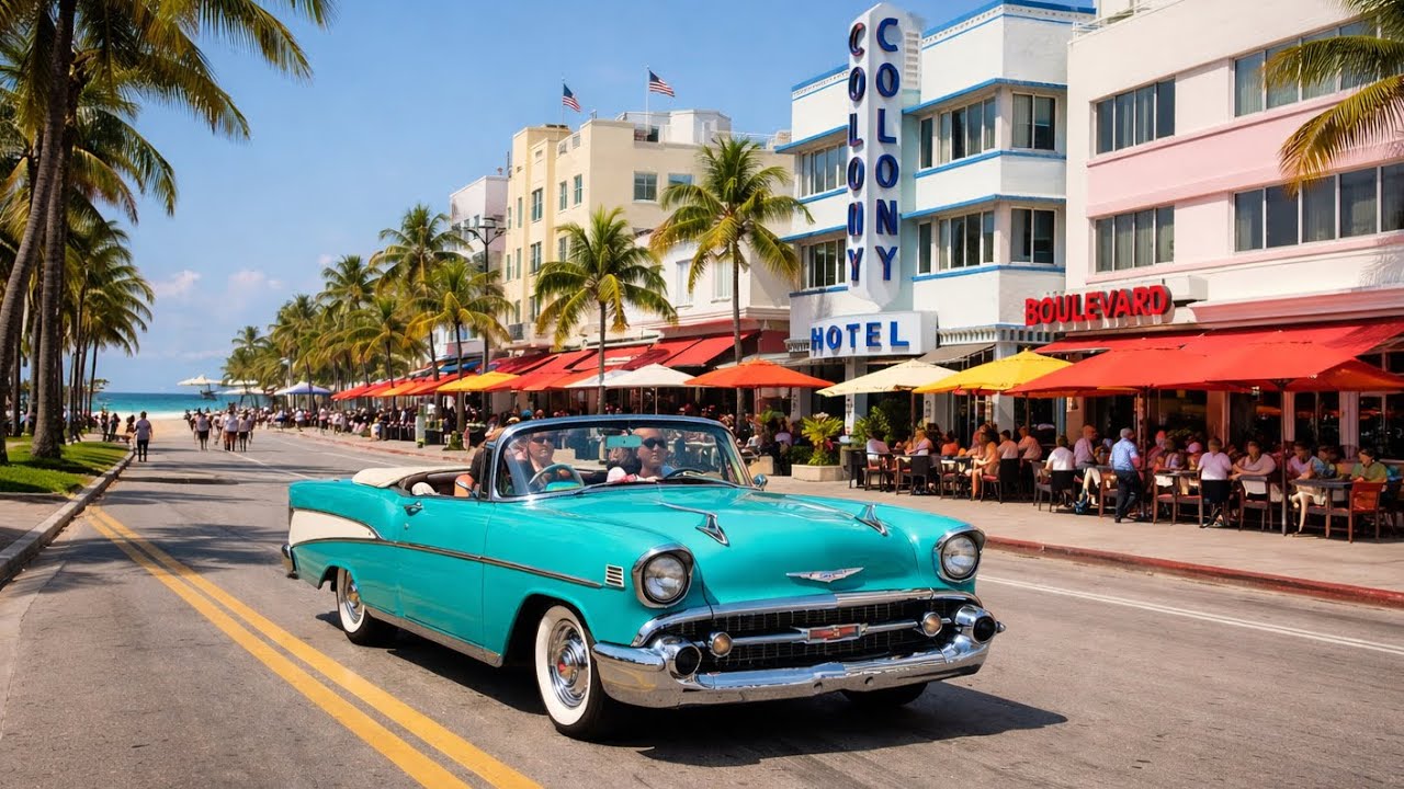 Paradise in Miami-Amazing ai music video