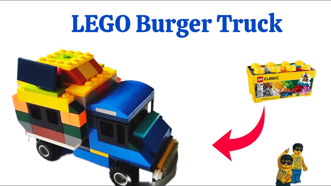 LEGO Burger Truck Build 🚚🍔 | Satisfying LEGO Food Truck | Kids Creative Build