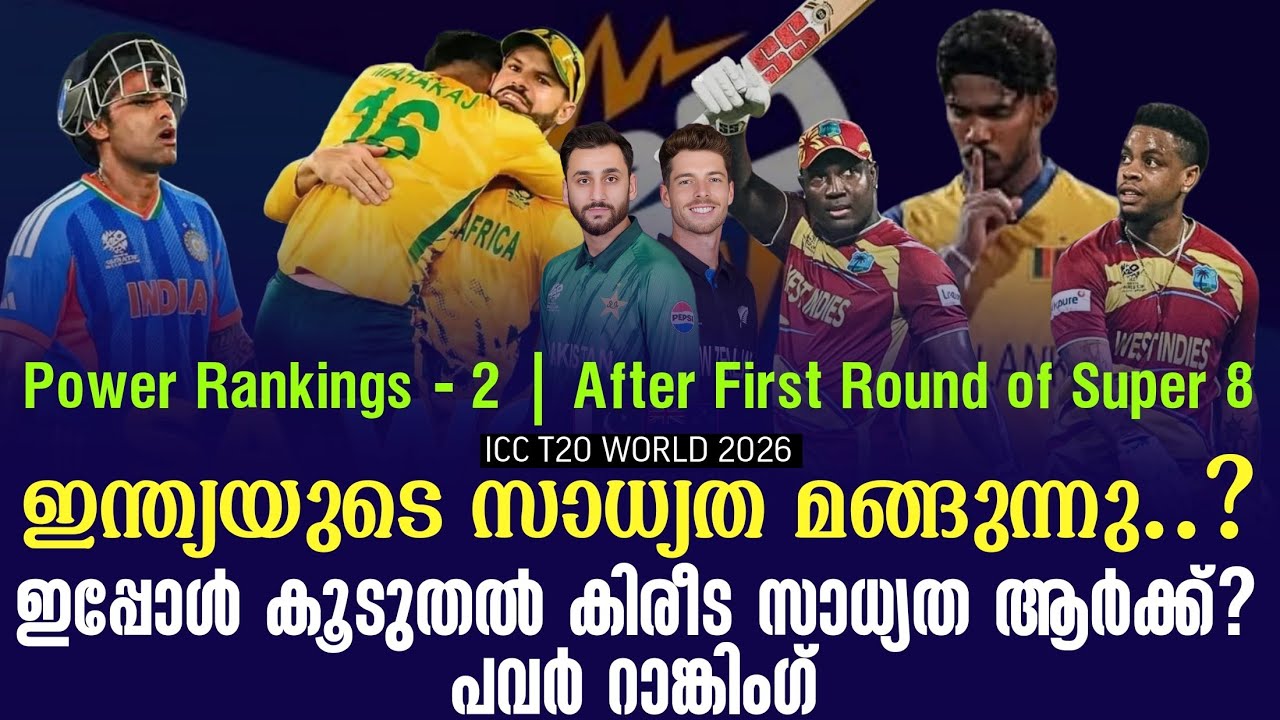 ഇന്ത്യയുടെ സാധ്യത മങ്ങുന്നു..?ഇപ്പോൾ കൂടുതൽ കിരീട സാധ്യത ആർക്ക്? പവർ റാങ്കിംഗ് | Power Rankings - 2
