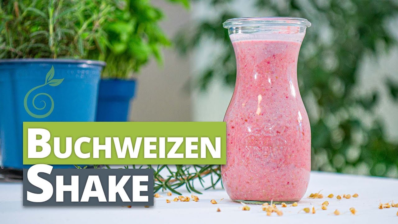 Buchweizen Shake 🌱 rohveganes Rezept mit Sprossen