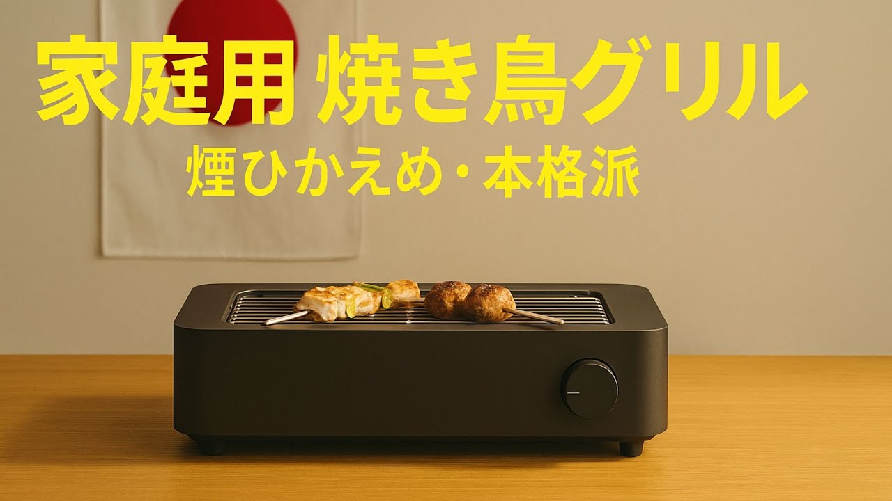 日本語: 家で“煙なし本格焼き鳥”――福岡発テーブルグリル〈ヤキトリル〉の小さな革命...