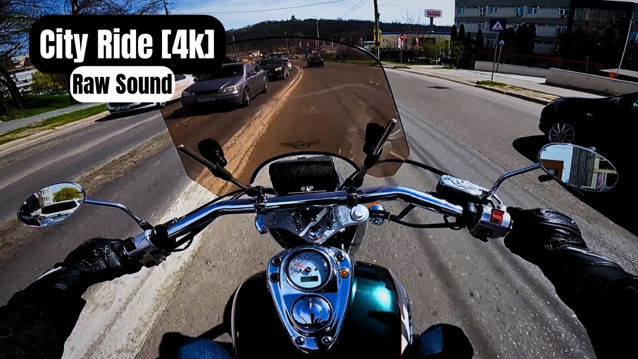 POV Moto ride | ROMANIA | Iasi | City Ride #1| Honda Shadow VT750 | [4k]