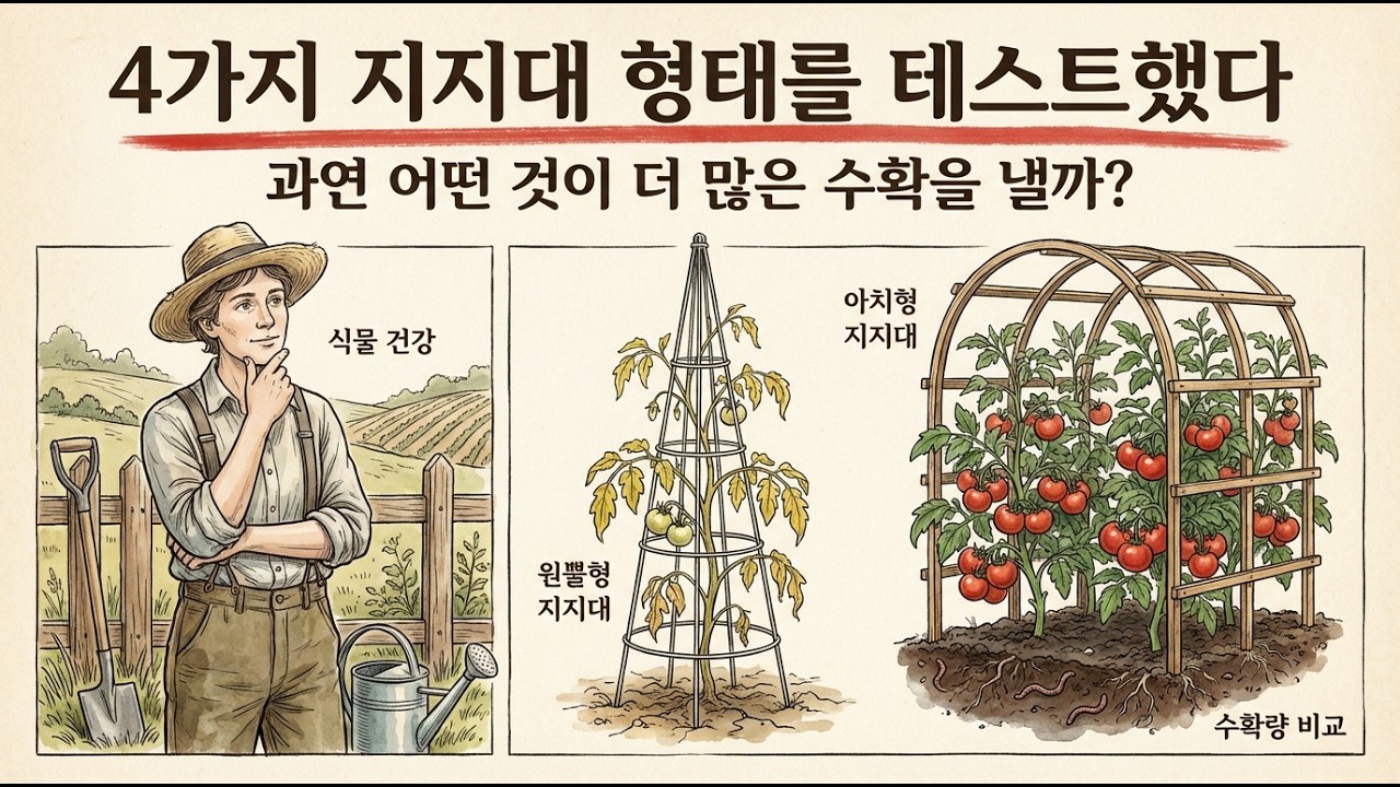4가지 트렐리스 형태를 테스트했다 — 과연 어떤 것이 더 많이 생산할까?