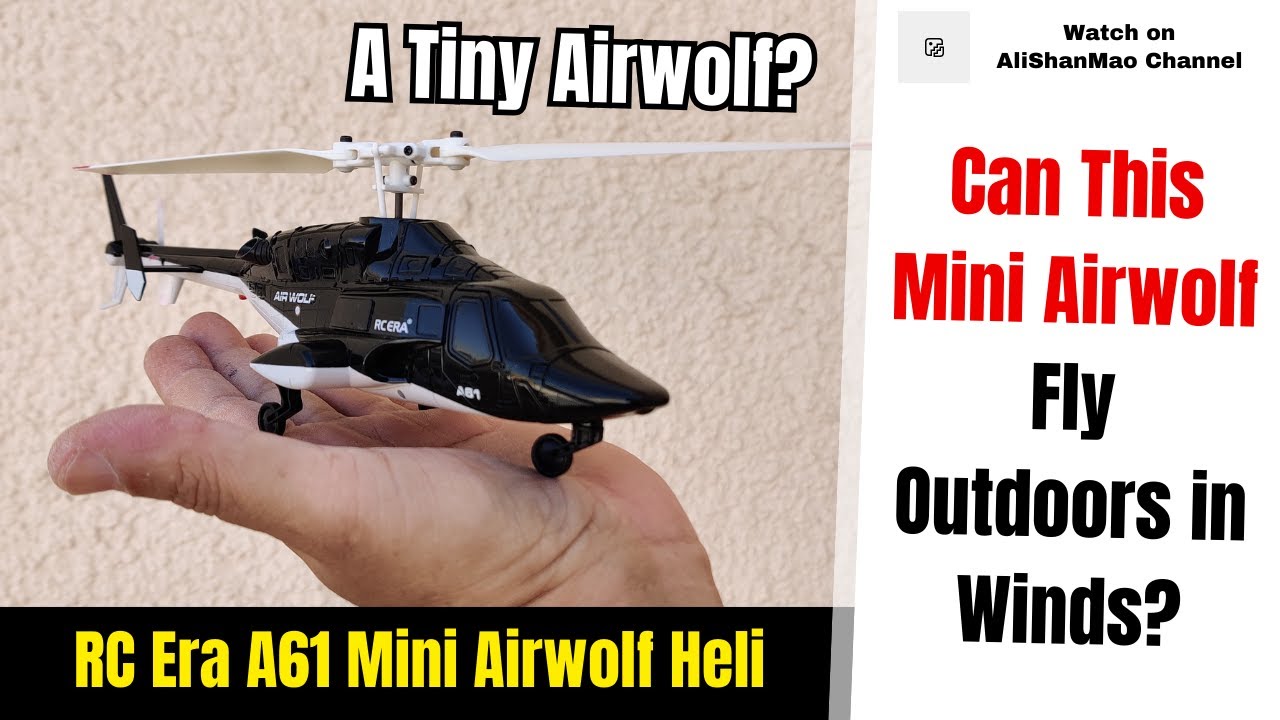 Я что, сошёл с ума, запуская мини-вертолёт RC Era A61 Airwolf на открытом воздухе при сильном ветре?