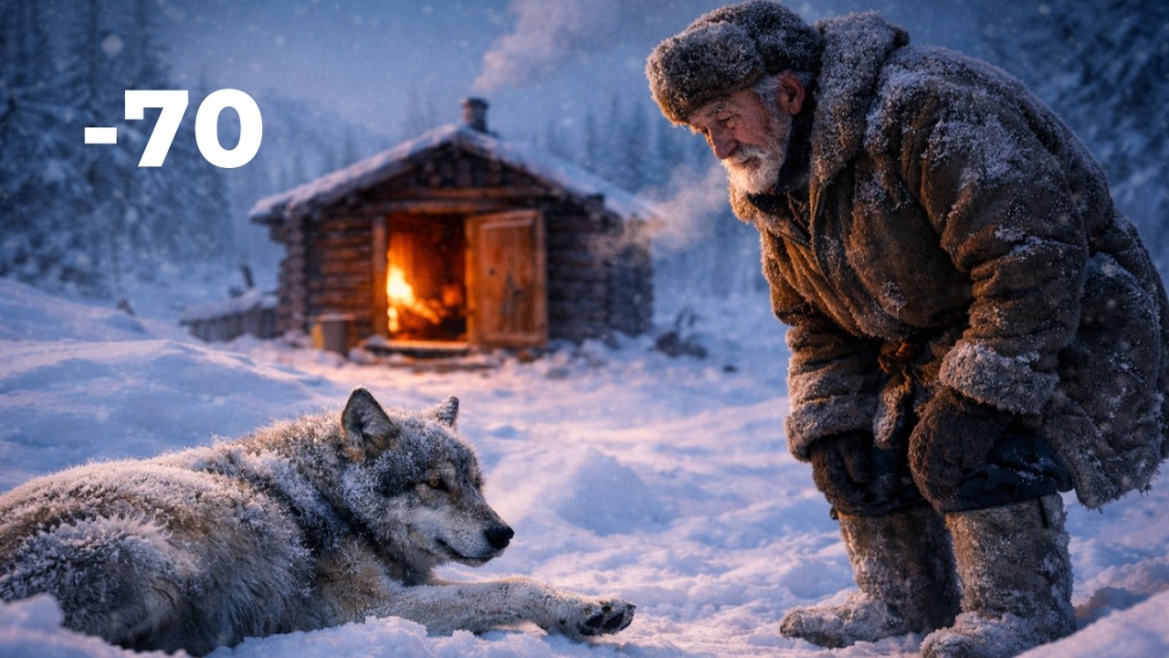 During a −70°C Blizzard, a Pregnant Wolf Crawled to the Only Cabin for Miles