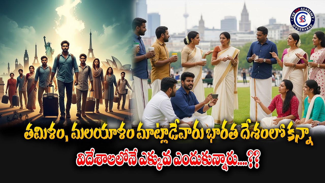 తమిళం, మలయాళం మాట్లాడేవారు భారత దేశంలో కన్నా విదేశాలలోనే ఎక్కువ ఎందుకున్నారు....??