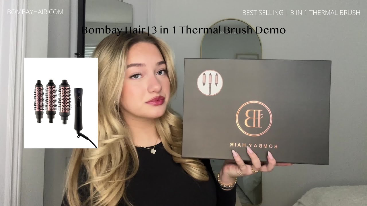 How to get an At-Home Blowout with Bombay Hair's  3 in 1 Thermal Brush | Step-by-step Tutorial Demo