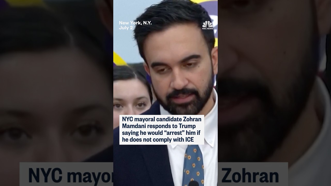 Zohran Mamdani responds to Trump saying he would 'arrest' him if he does not comply with ICE