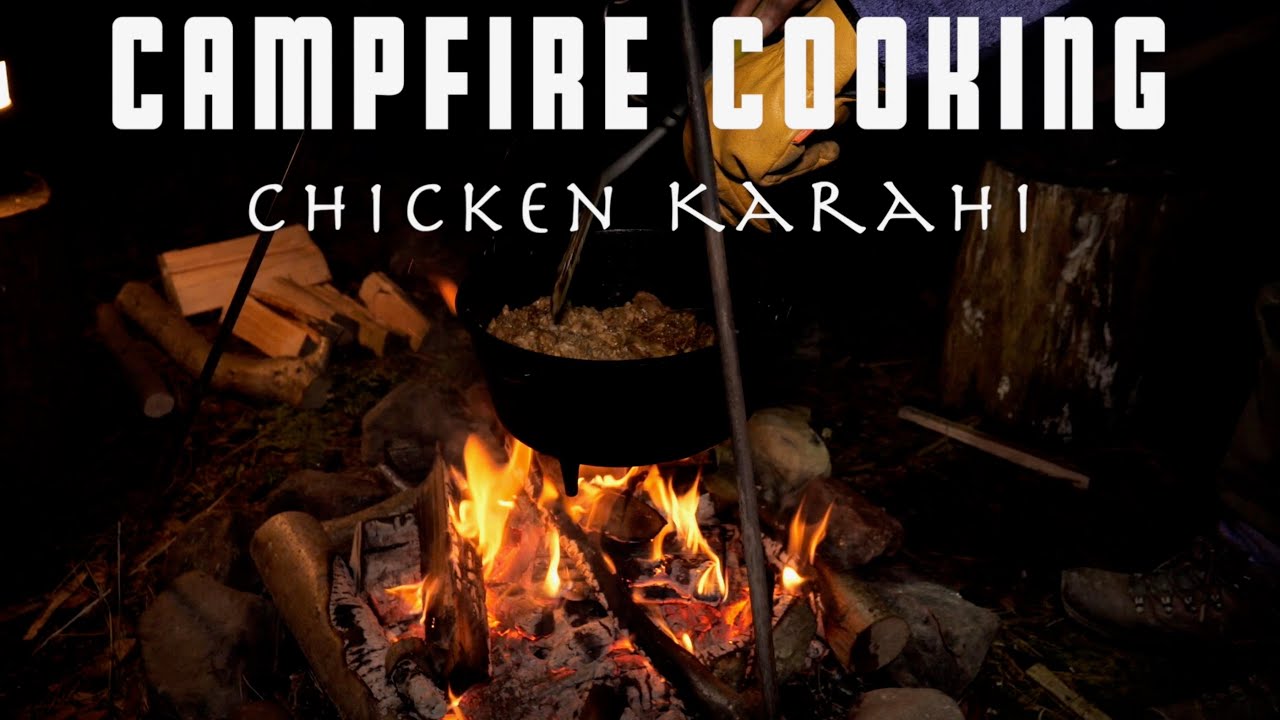 Campfire Cooking -  Dutch Oven Chicken Karahi
