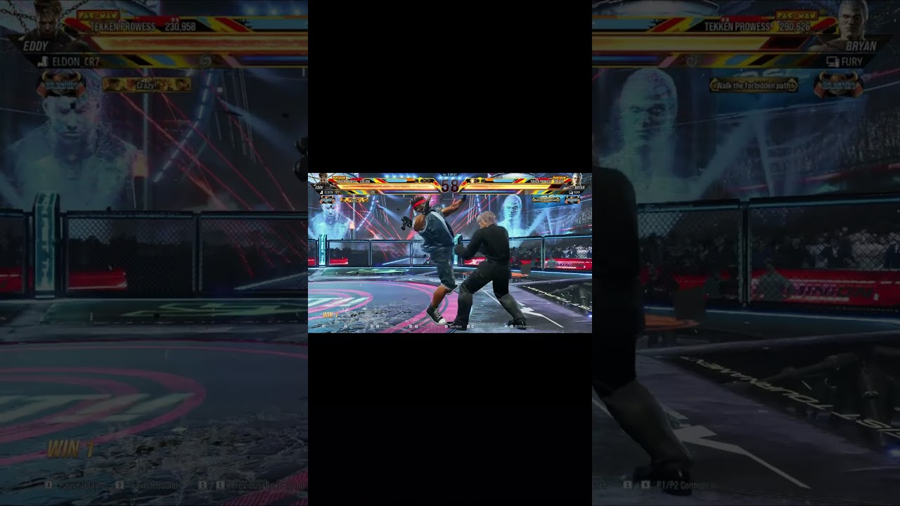 (ELDON_CR7) EDDY vs (FURY) BRYAN🔥#tekken8 #bryanfury #perfect #combo #gaming #shortsvideo #shorts