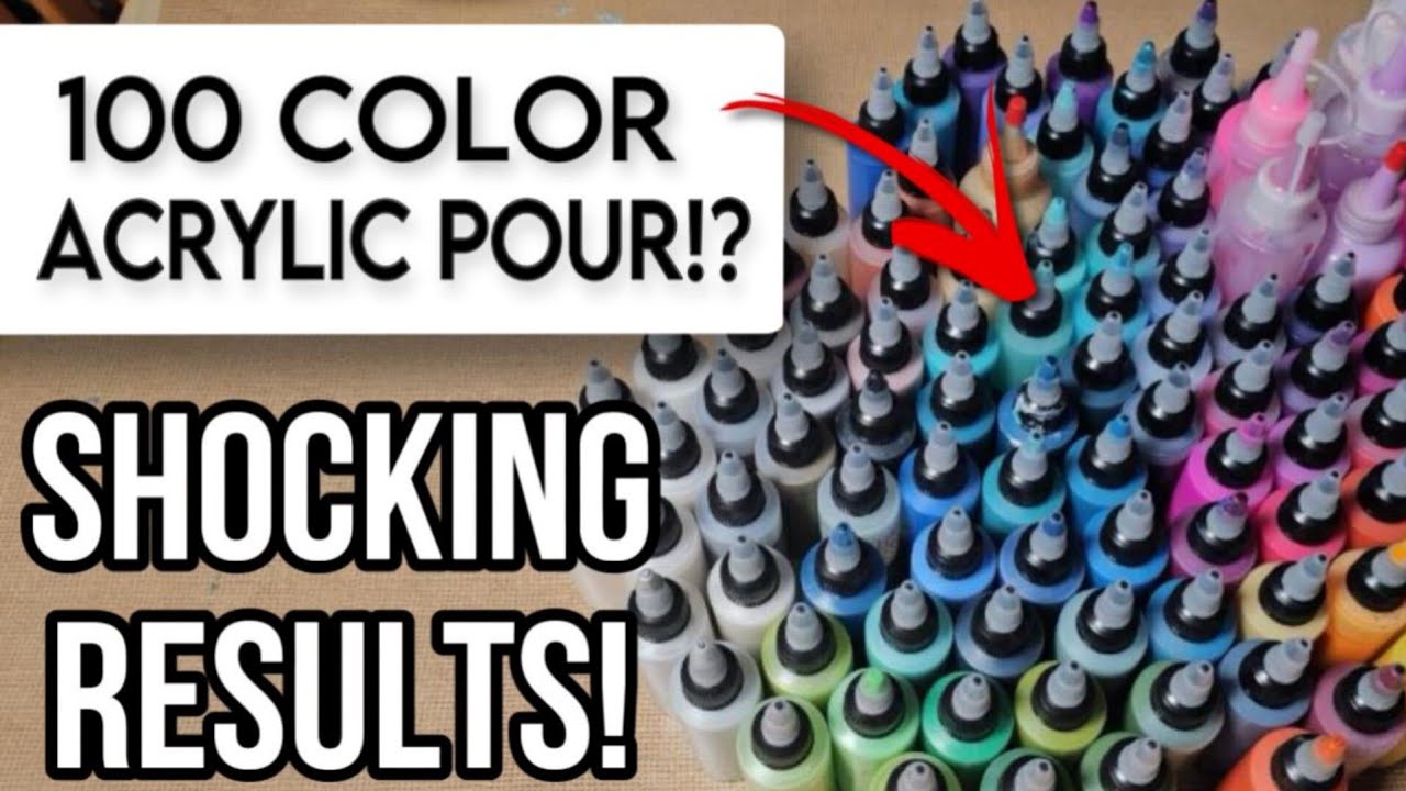 This Was NUTS! 😆 HUGE 100 Color In The Pot Swirl Technique! Acrylic Paint Pouring.