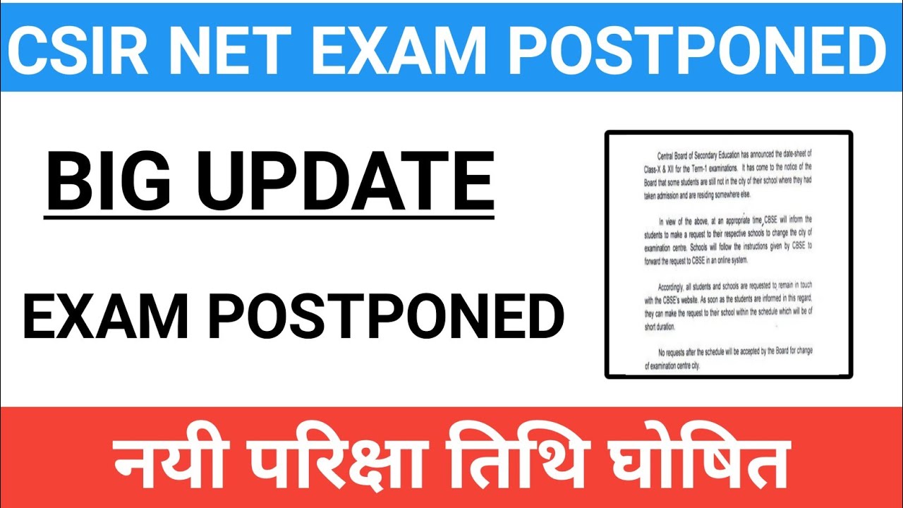 csir net postponed update