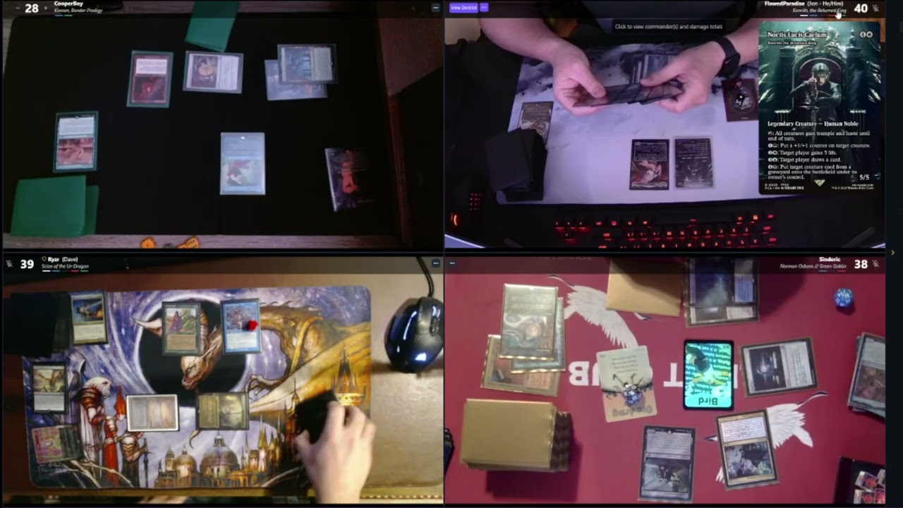 Jan Crit cedh league: Kinnan vs Kenrith vs Norman vs Ur dragon