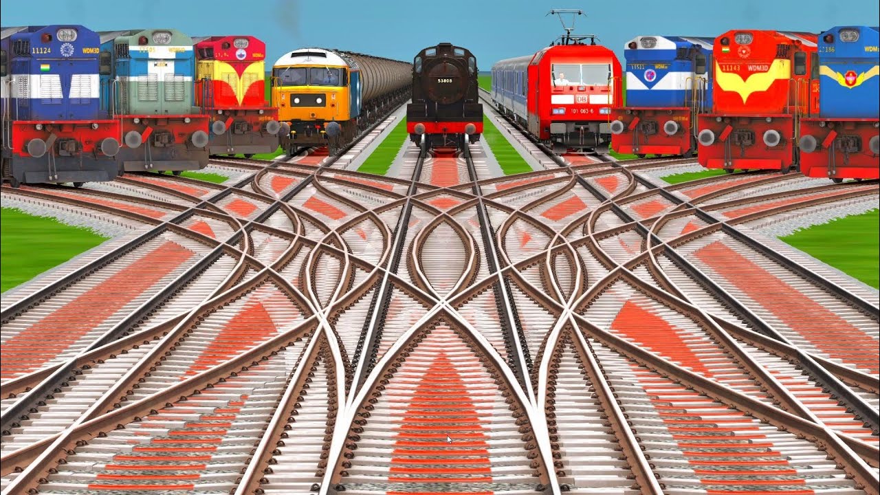 Every Trains Run Away from Bumpy Yard Tracks | train simulator gameplay 