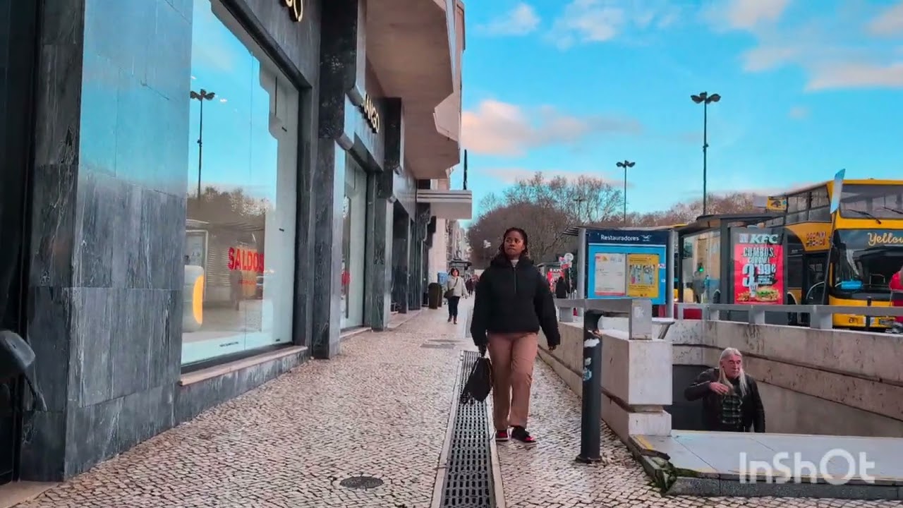 Walking Lisbon: From Rossio to Avenida da Liberdade | City Flow & Presence