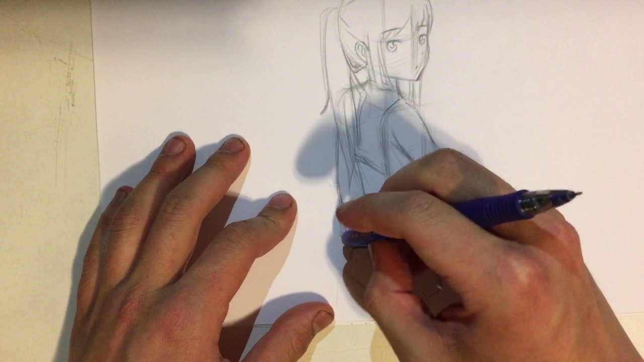 How to Draw Anime Girl Looking Over her Shoulder [No Timelapse]