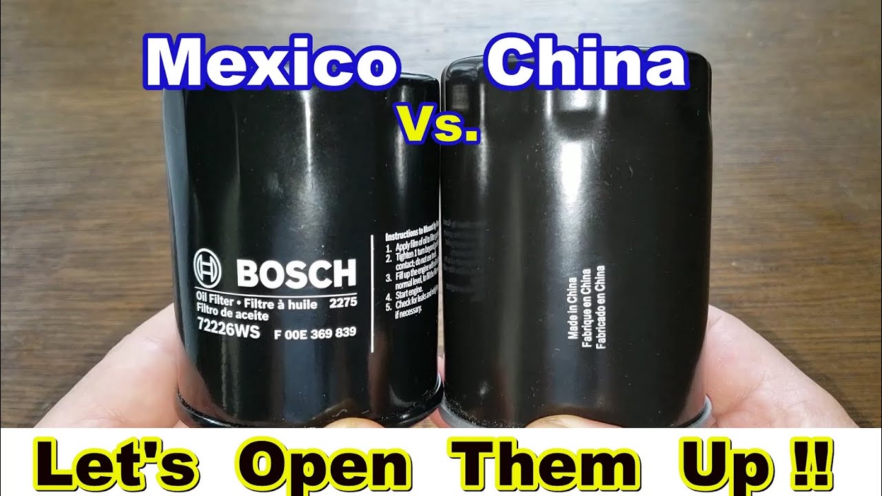 Bosch Oil Filter 72226WS Cut Open vs. GKI OF14610 Oil Filter Cut Open Comparison