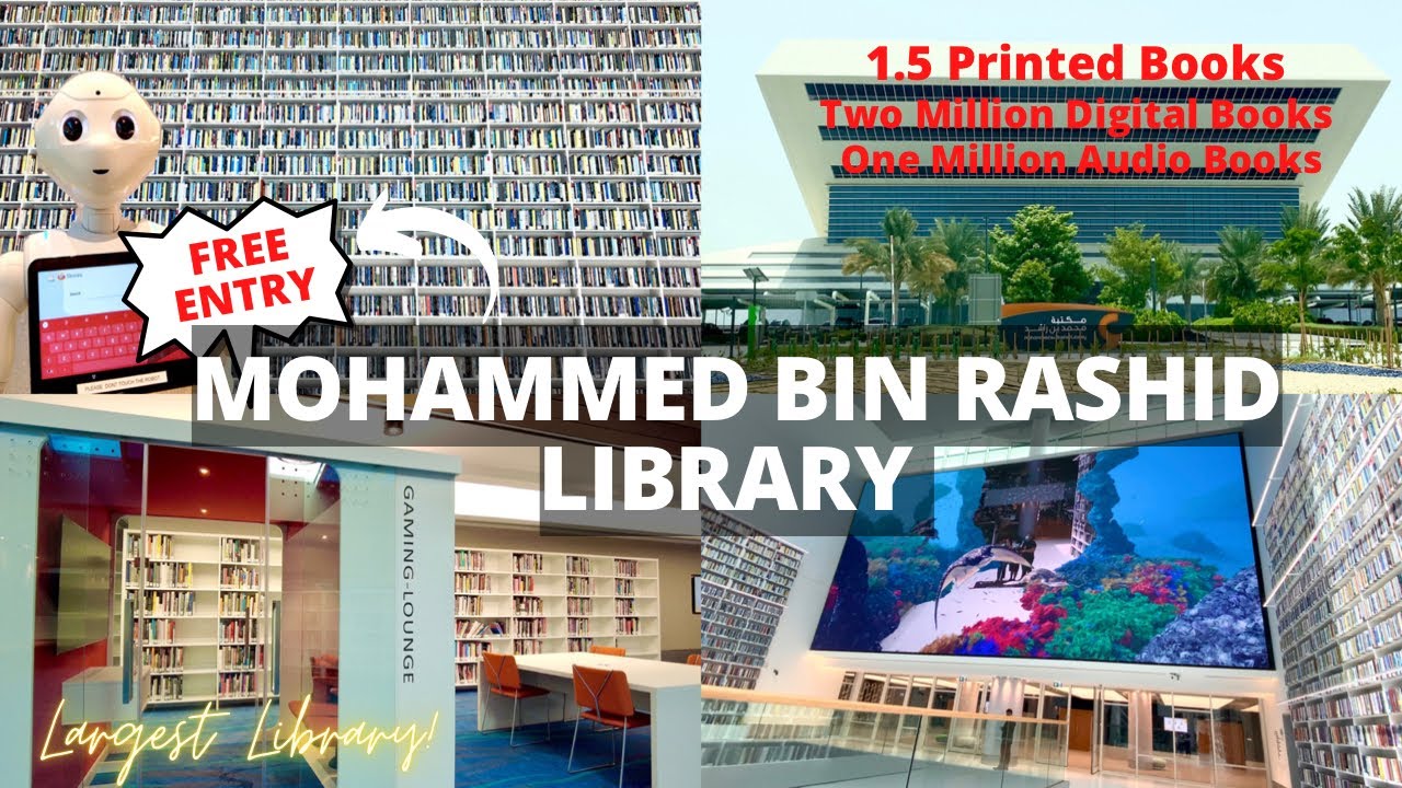[4K] First Look Inside MOHAMMED BIN RASHID LIBRARY!! | MBR Library in Dubai Walking Tour