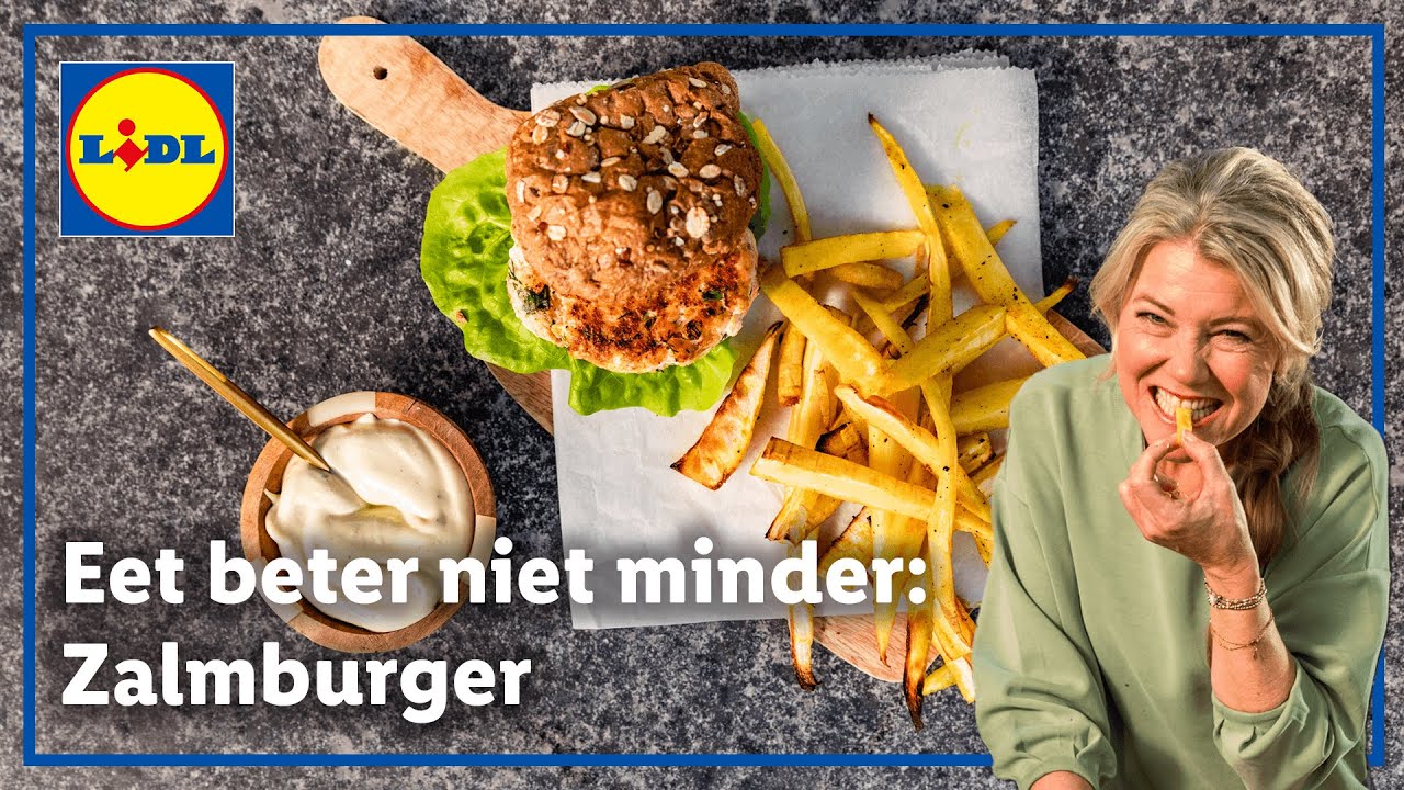 Zalmburger met pastinaakfrietjes | Eet Beter, Niet Minder