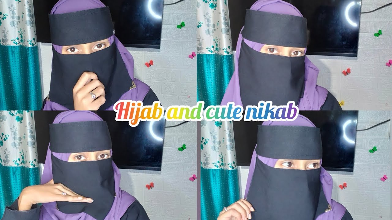 হিবাব আর সুন্দর নিকাব পরাllHijab and cute nikab tutorial ll @Mukta khatun 