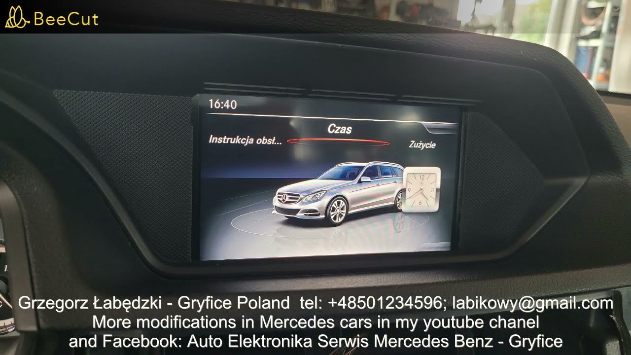 Mercedes w212 uruchomienie Carplay, Android Auto. Zmiana radia NTG4, NTG4.5 na NTG5