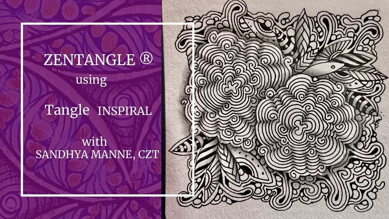 Zentangle&reg; Mini Project with Tangle INSPIRAL beginners tutorial